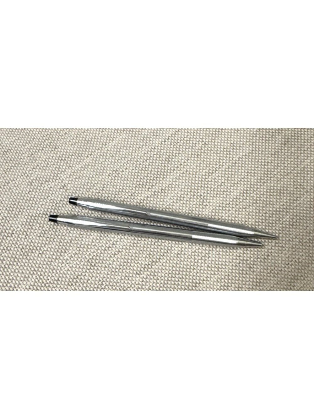 Vintage CROSS CLASSIC CENTURY Polished Chrome Ballpoint Pen And Pencil Set